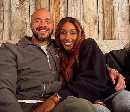 Alexandra burke with her boyfriend Darren Randolph